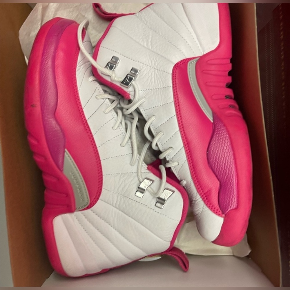 Jordan White and Pink Sneakers